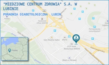 PORADNIA DIABETOLOGICZNA - "MIEDZIOWE CENTRUM ZDROWIA" S.A. W LUBINIE - UL. M.SKŁODOWSKIEJ-CURIE 54-60,  LUBIN