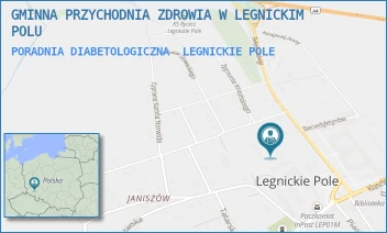 PORADNIA DIABETOLOGICZNA - GMINNA PRZYCHODNIA ZDROWIA W LEGNICKIM POLU - UL. KOSSAK-SZCZUCKIEJ 7A,  LEGNICKIE POLE