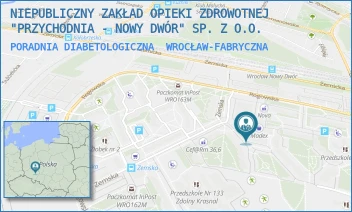 PORADNIA DIABETOLOGICZNA - NIEPUBLICZNY ZAKŁAD OPIEKI ZDROWOTNEJ "PRZYCHODNIA - NOWY DWÓR" SP. Z O.O. - UL. NOWODWORSKA 91A,  WROCŁAW-FABRYCZNA