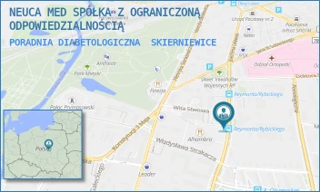 PORADNIA DIABETOLOGICZNA - ŚWIAT ZDROWIA OPERATOR MEDYCZNY SP. Z O.O - UL. WŁADYSŁAWA STANISŁAWA REYMONTA 31,  SKIERNIEWICE