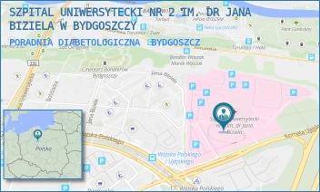 PORADNIA DIABETOLOGICZNA - SZPITAL UNIWERSYTECKI NR 2 IM. DR JANA BIZIELA W BYDGOSZCZY - UJEJSKIEGO 75,  BYDGOSZCZ
