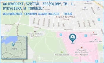 WOJEWÓDZKIE CENTRUM DIABETOLOGII - WOJEWÓDZKI SZPITAL ZESPOLONY IM. L. RYDYGIERA W TORUNIU - ŚW. JÓZEFA 53-59,  TORUŃ