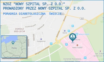PORADNIA DIABETOLOGICZNA - NOWY SZPITAL SPÓŁKA Z OGRANICZONĄ ODPOWIEDZIALNOŚCIĄ - WOJSKA POLSKIEGO 126,  ŚWIECIE