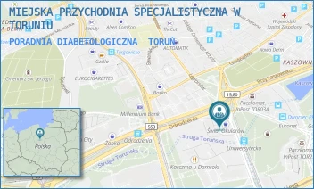 PORADNIA DIABETOLOGICZNA - MIEJSKA PRZYCHODNIA SPECJALISTYCZNA W TORUNIU - UNIWERSYTECKA 17,  TORUŃ