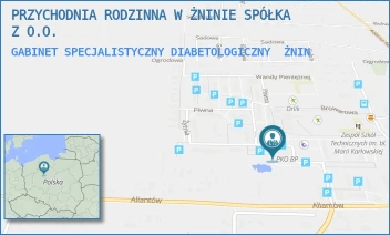 GABINET SPECJALISTYCZNY DIABETOLOGICZNY - PRZYCHODNIA RODZINNA W ŻNINIE SPÓŁKA Z O.O. - ŻYTNIA 1,  ŻNIN