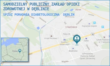SPZOZ PORADNIA DIABETOLOGICZNA - SAMODZIELNY PUBLICZNY ZAKŁAD OPIEKI ZDROWOTNEJ W DĘBLINIE - RYNEK 14,  DĘBLIN