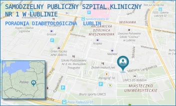 PORADNIA DIABETOLOGICZNA - UNIWERSYTECKI SZPITAL KLINICZNY NR 1 W LUBLINIE - LANGIEWICZA 6A,  LUBLIN