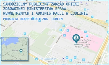 PORADNIA DIABETOLOGICZNA - SAMODZIELNY PUBLICZNY ZAKŁAD OPIEKI ZDROWOTNEJ MINISTERSTWA SPRAW WEWNĘTRZNYCH I ADMINISTRACJI W LUBLINIE - GRENADIERÓW 3,  LUBLIN