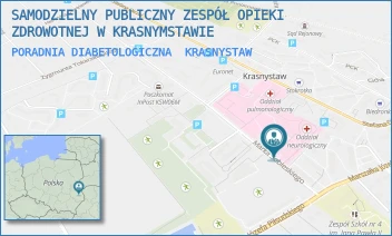 PORADNIA DIABETOLOGICZNA - SAMODZIELNY PUBLICZNY ZESPÓŁ OPIEKI ZDROWOTNEJ W KRASNYMSTAWIE - SOBIESKIEGO 4,  KRASNYSTAW