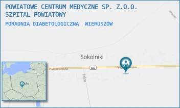 PORADNIA DIABETOLOGICZNA - POWIATOWE CENTRUM MEDYCZNE SP. Z.O.O. SZPITAL POWIATOWY - UL. WARSZAWSKA 104, WIERUSZÓW