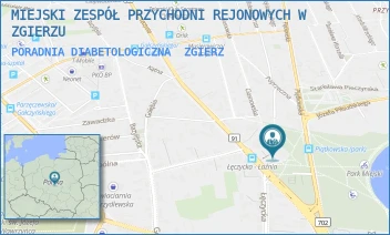 PORADNIA DIABETOLOGICZNA - MIEJSKI ZESPÓŁ PRZYCHODNI REJONOWYCH W ZGIERZU - UL. ŁĘCZYCKA 24A,  ZGIERZ