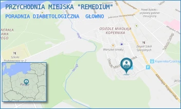 PORADNIA DIABETOLOGICZNA - PRZYCHODNIA MIEJSKA "REMEDIUM" - OS. KOPERNIKA 19,  GŁOWNO