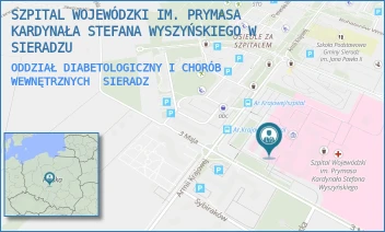 ODDZIAŁ DIABETOLOGICZNY I CHORÓB WEWNĘTRZNYCH - SZPITAL WOJEWÓDZKI IM. PRYMASA KARDYNAŁA STEFANA WYSZYŃSKIEGO W SIERADZU - UL. ARMII KRAJOWEJ 7,  SIERADZ