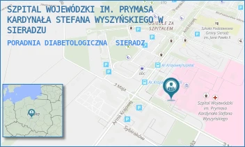 PORADNIA DIABETOLOGICZNA - SZPITAL WOJEWÓDZKI IM. PRYMASA KARDYNAŁA STEFANA WYSZYŃSKIEGO W SIERADZU - UL. ARMII KRAJOWEJ 7,  SIERADZ