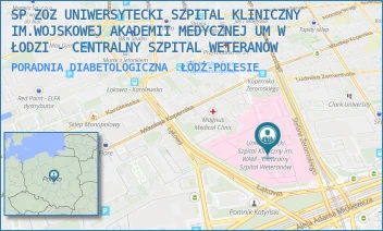 PORADNIA DIABETOLOGICZNA - SP ZOZ UNIWERSYTECKI SZPITAL KLINICZNY NR 2 UNIWERSYTETU MEDYCZNEGO  W ŁODZI - UL. STEFANA ŻEROMSKIEGO 113,  ŁÓDŹ-POLESIE