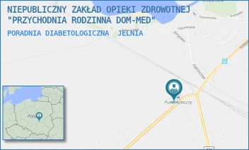 PORADNIA DIABETOLOGICZNA - NIEPUBLICZNY ZAKŁAD OPIEKI ZDROWOTNEJ "PRZYCHODNIA RODZINNA DOM-MED" - JELNIA 1,  JELNIA