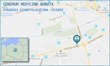 PORADNIA DIABETOLOGICZNA - CENTRUM MEDYCZNE BORUTA - UL. ANDRZEJA STRUGA 2-4,  ZGIERZ
