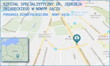 PORADNIA DIABETOLOGICZNA - SZPITAL SPECJALISTYCZNY IM. JĘDRZEJA ŚNIADECKIEGO W NOWYM SĄCZU - ALEJE WOLNOŚCI 49,  NOWY SĄCZ