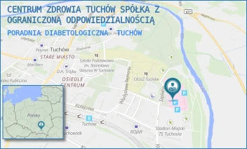 PORADNIA DIABETOLOGICZNA - CENTRUM ZDROWIA TUCHÓW SPÓŁKA Z OGRANICZONĄ ODPOWIEDZIALNOŚCIĄ - UL. SZPITALNA 1,  TUCHÓW
