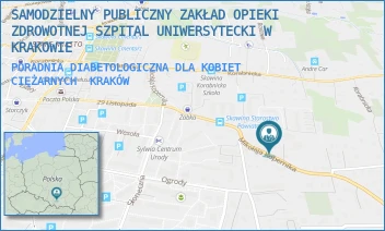 PORADNIA DIABETOLOGICZNA DLA KOBIET CIĘŻARNYCH - SAMODZIELNY PUBLICZNY ZAKŁAD OPIEKI ZDROWOTNEJ SZPITAL UNIWERSYTECKI W KRAKOWIE - UL. MIKOŁAJA KOPERNIKA 23,  KRAKÓW