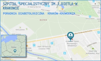 PORADNIA DIABETOLOGICZNA - SZPITAL SPECJALISTYCZNY IM.J.DIETLA W KRAKOWIE - UL. AL. F. FOCHA 33,  KRAKÓW-KROWODRZA