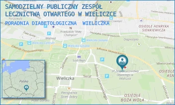 PORADNIA DIABETOLOGICZNA - SAMODZIELNY PUBLICZNY ZESPÓŁ LECZNICTWA OTWARTEGO W WIELICZCE - UL. BOLESŁAWA SZPUNARA 20,  WIELICZKA