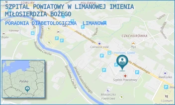 PORADNIA DIABETOLOGICZNA - SZPITAL POWIATOWY W LIMANOWEJ IMIENIA MIŁOSIERDZIA BOŻEGO - UL. JÓZEFA PIŁSUDSKIEGO 61,  LIMANOWA