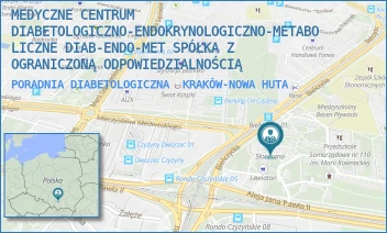 PORADNIA DIABETOLOGICZNA - MEDYCZNE CENTRUM DIABETOLOGICZNO-ENDOKRYNOLOGICZNO-METABOLICZNE DIAB-ENDO-MET SPÓŁKA Z OGRANICZONĄ ODPOWIEDZIALNOŚCIĄ - UL. KOLOROWE 21/BRAK,  KRAKÓW-NOWA HUTA