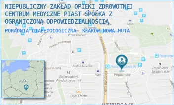 PORADNIA DIABETOLOGICZNA - NIEPUBLICZNY ZAKŁAD OPIEKI ZDROWOTNEJ CENTRUM MEDYCZNE PIAST SPÓŁKA Z OGRANICZONĄ ODPOWIEDZIALNOŚCIĄ - OS. PIASTÓW 40,  KRAKÓW-NOWA HUTA