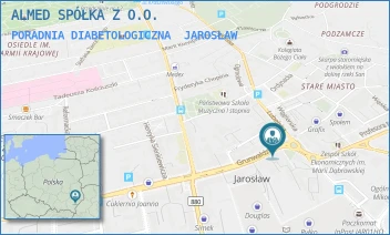 PORADNIA DIABETOLOGICZNA - ALMED SPÓŁKA Z O.O. - UL. GRUNWALDZKA 1,  JAROSŁAW