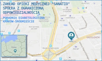 PORADNIA DIABETOLOGICZNA - ZAKŁAD OPIEKI MEDYCZNEJ "SANATIO" SPÓŁKA Z OGRANICZONĄ ODPOWIEDZIALNOŚCIĄ - UL. AL. POKOJU 4,  KRAKÓW-ŚRÓDMIEŚCIE