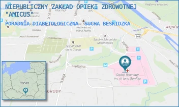 PORADNIA DIABETOLOGICZNA - NIEPUBLICZNY ZAKŁAD OPIEKI ZDROWOTNEJ "AMICUS" - UL. SZPITALNA 22,  SUCHA BESKIDZKA