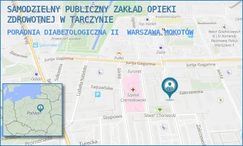 PORADNIA DIABETOLOGICZNA II - SAMODZIELNY PUBLICZNY ZAKŁAD OPIEKI ZDROWOTNEJ W TARCZYNIE - SIELECKA 22,  WARSZAWA MOKOTÓW