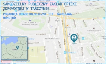 PORADNIA DIABETOLOGICZNA III - SAMODZIELNY PUBLICZNY ZAKŁAD OPIEKI ZDROWOTNEJ W TARCZYNIE - BABOSZEWSKA 1/2U4,  WARSZAWA MOKOTÓW