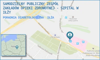 PORADNIA DIABETOLOGICZNA - SAMODZIELNY PUBLICZNY ZESPÓŁ ZAKŁADÓW OPIEKI ZDROWOTNEJ - SZPITAL W IŁŻY - DANUTY SIEDZIKÓWNY "INKI" 4,  IŁŻA