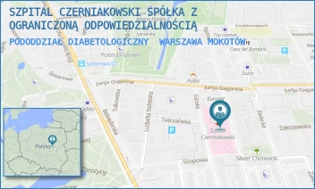PODODDZIAŁ DIABETOLOGICZNY - SZPITAL CZERNIAKOWSKI SPÓŁKA Z OGRANICZONĄ ODPOWIEDZIALNOŚCIĄ - STĘPIŃSKA 19/25,  WARSZAWA MOKOTÓW