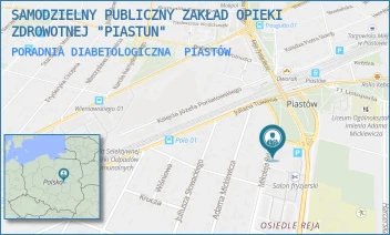 PORADNIA DIABETOLOGICZNA - SAMODZIELNY PUBLICZNY ZAKŁAD OPIEKI ZDROWOTNEJ "PIASTUN" - MIKOŁAJA REJA 1,  PIASTÓW