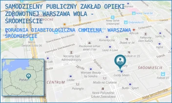 PORADNIA DIABETOLOGICZNA CHMIELNA - SAMODZIELNY PUBLICZNY ZAKŁAD OPIEKI ZDROWOTNEJ WARSZAWA WOLA - ŚRÓDMIEŚCIE - CHMIELNA 14,  WARSZAWA ŚRÓDMIEŚCIE
