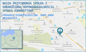 PORADNIA DIABETOLOGICZNA - NASZA PRZYCHODNIA SPÓŁKA Z OGRANICZONĄ ODPOWIEDZIALNOŚCIĄ SPÓŁKA KOMANDYTOWA - PADEREWSKIEGO 3 B,  NOWY DWÓR MAZOWIECKI