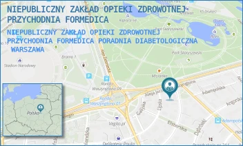 NIEPUBLICZNY ZAKŁAD OPIEKI ZDROWOTNEJ PRZYCHODNIA FORMEDICA PORADNIA DIABETOLOGICZNA - NIEPUBLICZNY ZAKŁAD OPIEKI ZDROWOTNEJ PRZYCHODNIA FORMEDICA - BEREZYNSKA 39,  WARSZAWA