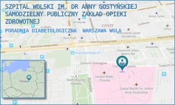 PORADNIA DIABETOLOGICZNA - SZPITAL WOLSKI IM. DR ANNY GOSTYŃSKIEJ SAMODZIELNY PUBLICZNY ZAKŁAD OPIEKI ZDROWOTNEJ - MARCINA KASPRZAKA 17,  WARSZAWA WOLA