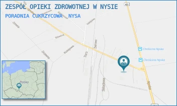 PORADNIA CUKRZYCOWA - ZESPÓŁ OPIEKI ZDROWOTNEJ W NYSIE - UL. OGRODOWA 1,  NYSA