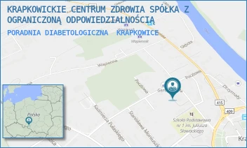 PORADNIA DIABETOLOGICZNA - KRAPKOWICKIE CENTRUM ZDROWIA SPÓŁKA Z OGRANICZONĄ ODPOWIEDZIALNOŚCIĄ - UL. SZKOLNA 7,  KRAPKOWICE