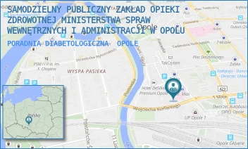 PORADNIA DIABETOLOGICZNA - SAMODZIELNY PUBLICZNY ZAKŁAD OPIEKI ZDROWOTNEJ MINISTERSTWA SPRAW WEWNĘTRZNYCH I ADMINISTRACJI W OPOLU - UL. KRAKOWSKA 44,  OPOLE