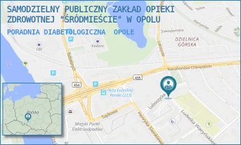 PORADNIA DIABETOLOGICZNA - SAMODZIELNY PUBLICZNY ZAKŁAD OPIEKI ZDROWOTNEJ "ŚRÓDMIEŚCIE" W OPOLU - UL. WARYŃSKIEGO 30,  OPOLE