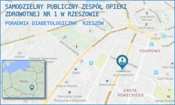 PORADNIA DIABETOLOGICZNA - SAMODZIELNY PUBLICZNY ZESPÓŁ OPIEKI ZDROWOTNEJ NR 1 W RZESZOWIE - UL. HETMAŃSKA 21,  RZESZÓW