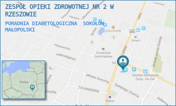 PORADNIA DIABETOLOGICZNA - ZESPÓŁ OPIEKI ZDROWOTNEJ NR 2 W RZESZOWIE - UL. TYSIĄCLECIA 4,  SOKOŁÓW MAŁOPOLSKI