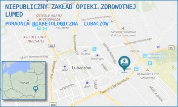 PORADNIA DIABETOLOGICZNA - NIEPUBLICZNY ZAKŁAD OPIEKI ZDROWOTNEJ LUMED - UL. TADEUSZA KOŚCIUSZKI 16,  LUBACZÓW