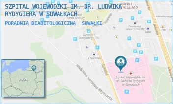 PORADNIA DIABETOLOGICZNA - SZPITAL WOJEWÓDZKI IM. DR. LUDWIKA RYDYGIERA W SUWAŁKACH - SZPITALNA 60,  SUWAŁKI
