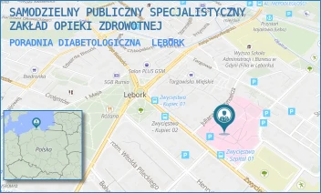 PORADNIA DIABETOLOGICZNA - SAMODZIELNY PUBLICZNY SPECJALISTYCZNY ZAKŁAD OPIEKI ZDROWOTNEJ - UL. JULIANA WĘGRZYNOWICZA 13,  LĘBORK